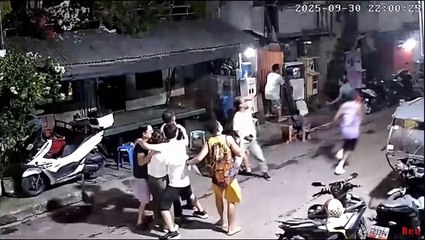 Moment huge 6.9 magnitude earthquake rocks busy street in Philippines