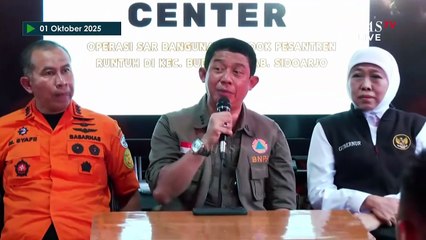 Gubernur Khofifah Bicara Proses Penyelamatan Korban Bangunan Ponpes Ambruk di Sidoarjo