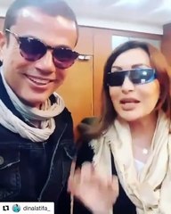 لطيفة تُهنِئ عمرو دياب بعيد ميلاده