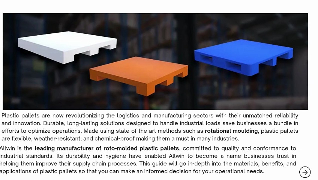 Plastic Pallets Explained: Benefits, Types & Uses