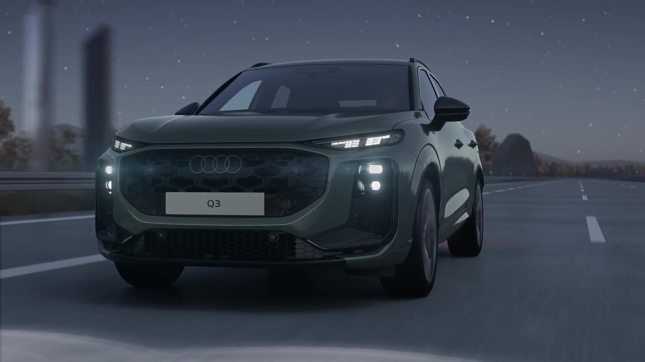 Audi Q3 SUV – Digitale Matrix LED-Funktionen mit Mikro LED-Technologie – Animation