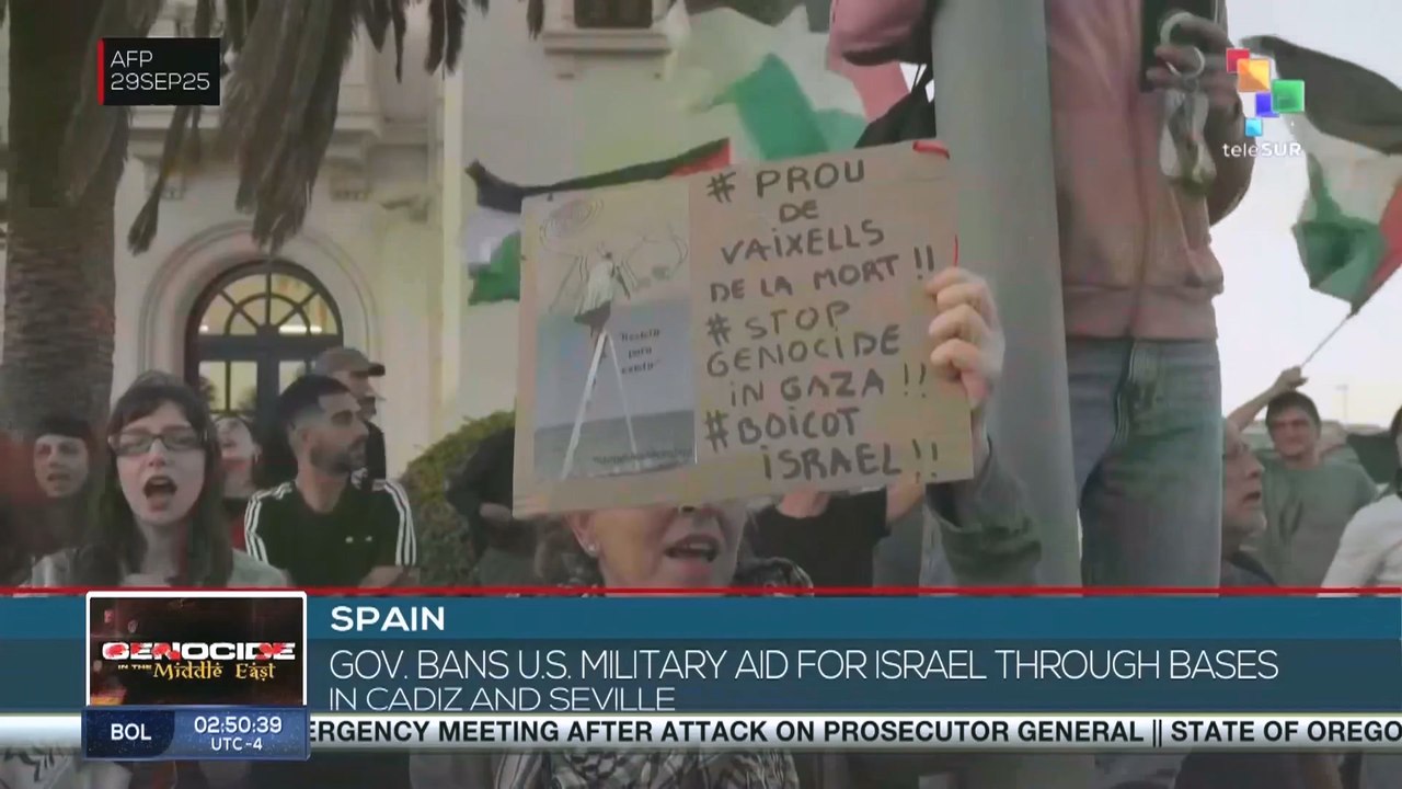 Spain: Gov. bans U.S. military aid for Israel through bases in Cadiz and Seville