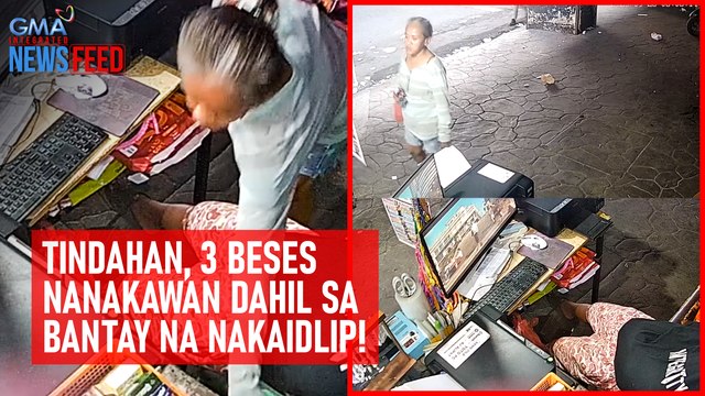 Tindahan, 3 beses nanakawan dahil sa bantay na nakaidlip! | GMA Integrated Newsfeed
