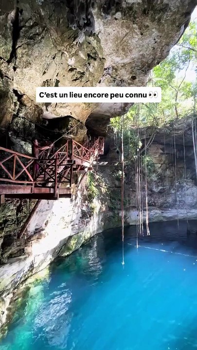 🌿 Ce lieu est encore peu connu, niché en pleine jungle avec @cenotesecretomaya