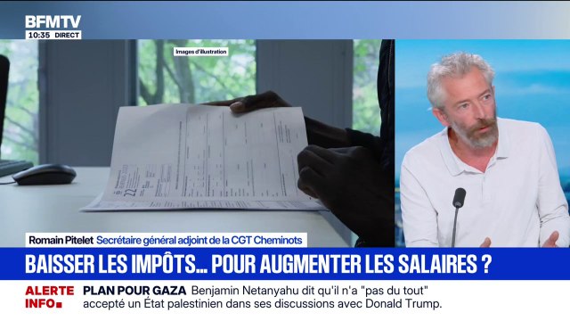 Baisse d'impôts en faveur du travail: Nous considérons qu'il faut augmenter le salaire brut , indique Romain Pitelet (CGT Cheminots)