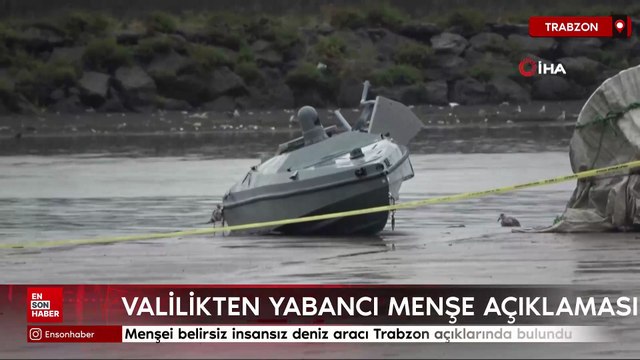 Menşei belirsiz insansız deniz aracı Trabzon açıklarında bulundu