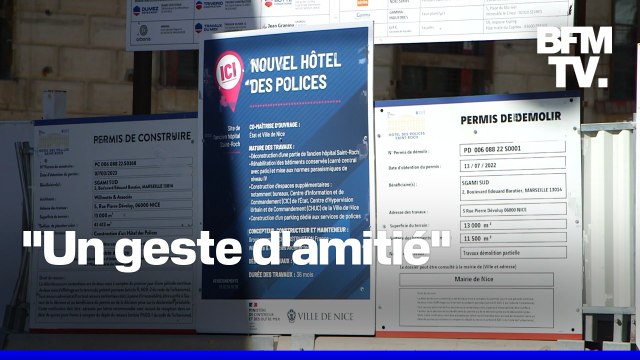 Christian Estrosi annonce que le parvis de l'hôtel des polices de Nice portera le nom de Nicolas Sarkozy, les habitants divisés