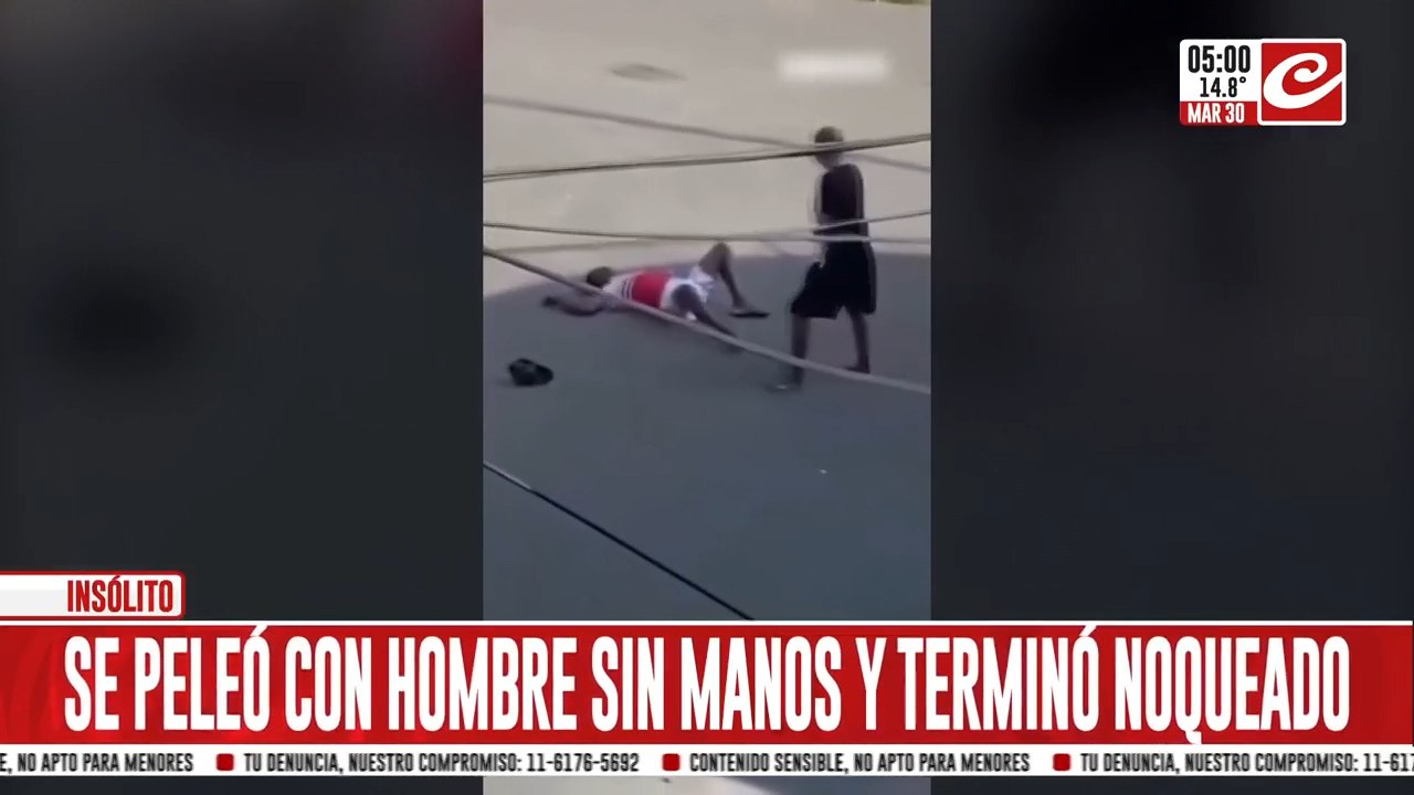 Insólito: se peleó con un hombre sin manos... ¡y termino noqueado!