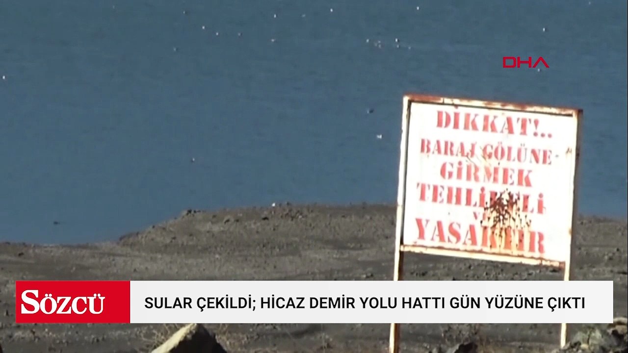 Tahtaköprü Barajı'nda sular çekildi; Hicaz Demir Yolu hattı gün yüzüne çıktı