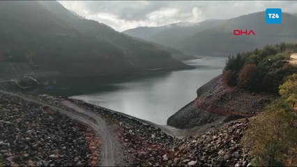 'Su şehri' Bursa'nın 1 haftalık suyu kaldı; kuruyan Nilüfer Barajı dronla görüntülendi