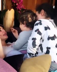 كيف قضت سيرين عبد النور يومها مع طفليها؟