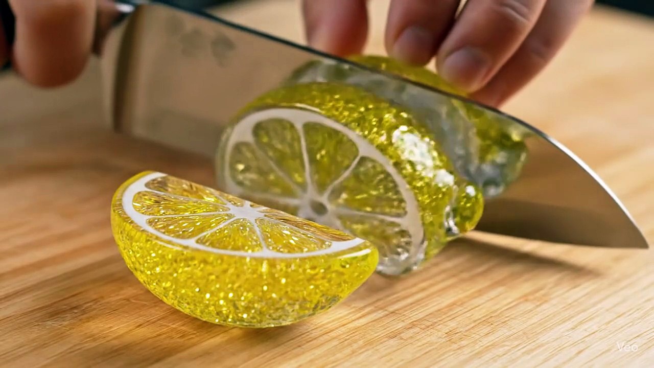 ASMR video lemon cuting