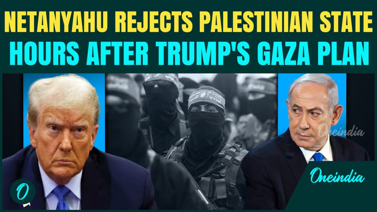 BREAKING: Netanyahu REJECTS Palestinian Statehood Hours After Trump Unveils Historic Gaza Peace Plan