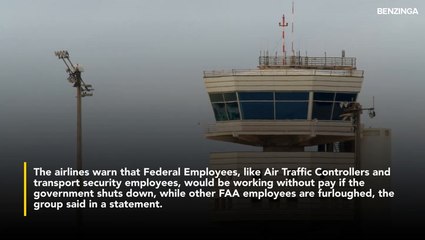 Airlines: Shutdown May Disrupt Flights, Congress Must Act Fast