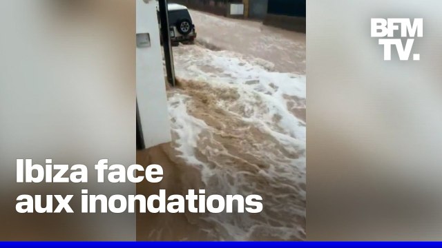 Ibiza, en proie à d'importantes inondations, placée en alerte rouge