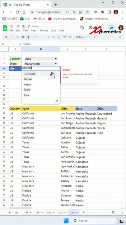 Dependent Drop Down Lists In Google Sheet - Excel Tips and Tricks
