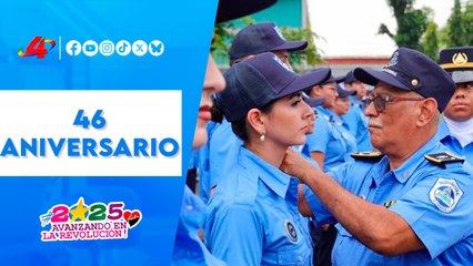 Policía Nacional: ascensos 🏆 en Hospital Carlos Huembes por el 46 aniversario  🇳🇮