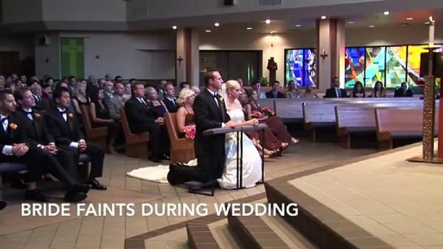شاهدي.. عروس تصاب بحالة من الإغماء في حفل زفافها