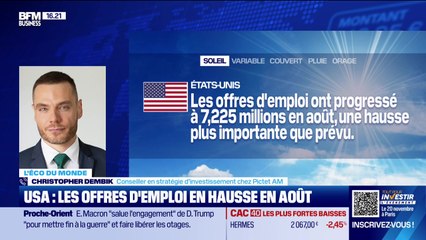 L'éco du monde : L'enquête Jolts du jour, seul indicateur sur l'emploi publié cette semaine ? - 30/09