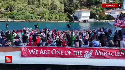 Liverpool taraftarı maç öncesi İstanbul’da boğaz turu yaptı