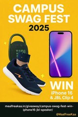 Campus Swag Fest 2025 – Win iPhone 16 & JBL Clip 4