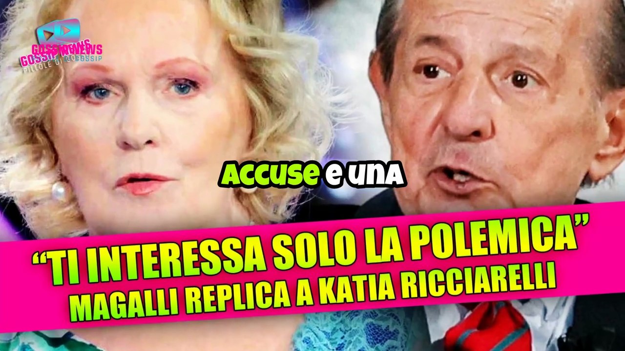 La verità di Magalli su Katia Ricciarelli: "Ti interessa solo la polemica"
