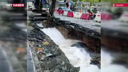 Fatih'te su borusu patladı, bölge susuz kaldı