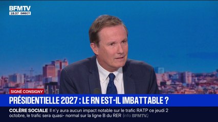 Sondage 2027: "Jordan Bardella, à 30 ans, ne peut pas être président de la République, c'est une folie", lance Nicolas Dupont-Aignan, président de Debout la France