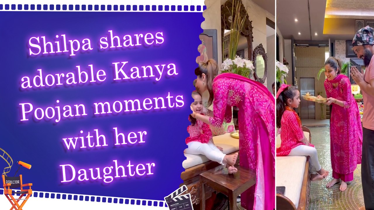 Shilpa Shetty & Raj Kundra perform Kanya Poojan at home during Maha Ashtami 