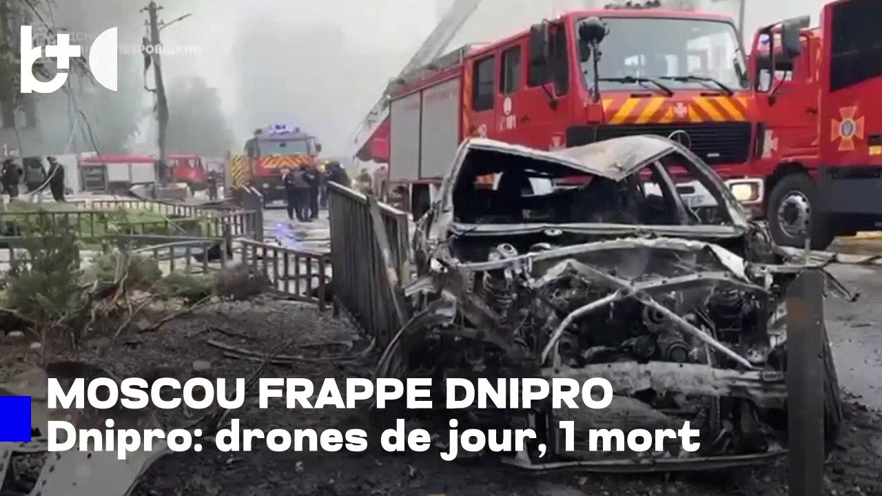 La Russie frappe Dnipro, en Ukraine, lors d'une rare attaque de drones diurne: un mort