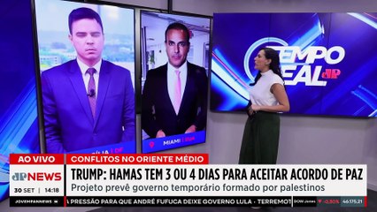Hamas estuda proposta de acordo de paz; Trump dá 4 dias para grupo aceitar | TEMPO REAL