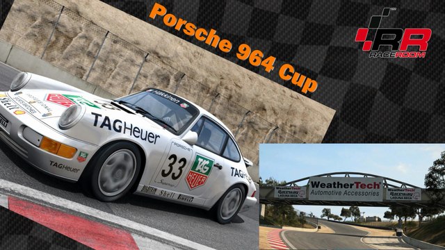 Tour de piste à Laguna Seca en Porsche 964 Cup sur Raceroom Racing
