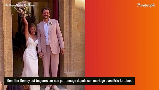 Un mois après son mariage avec Eric Antoine, Gennifer Demey présente une tenue encore jamais vue portée le jour J