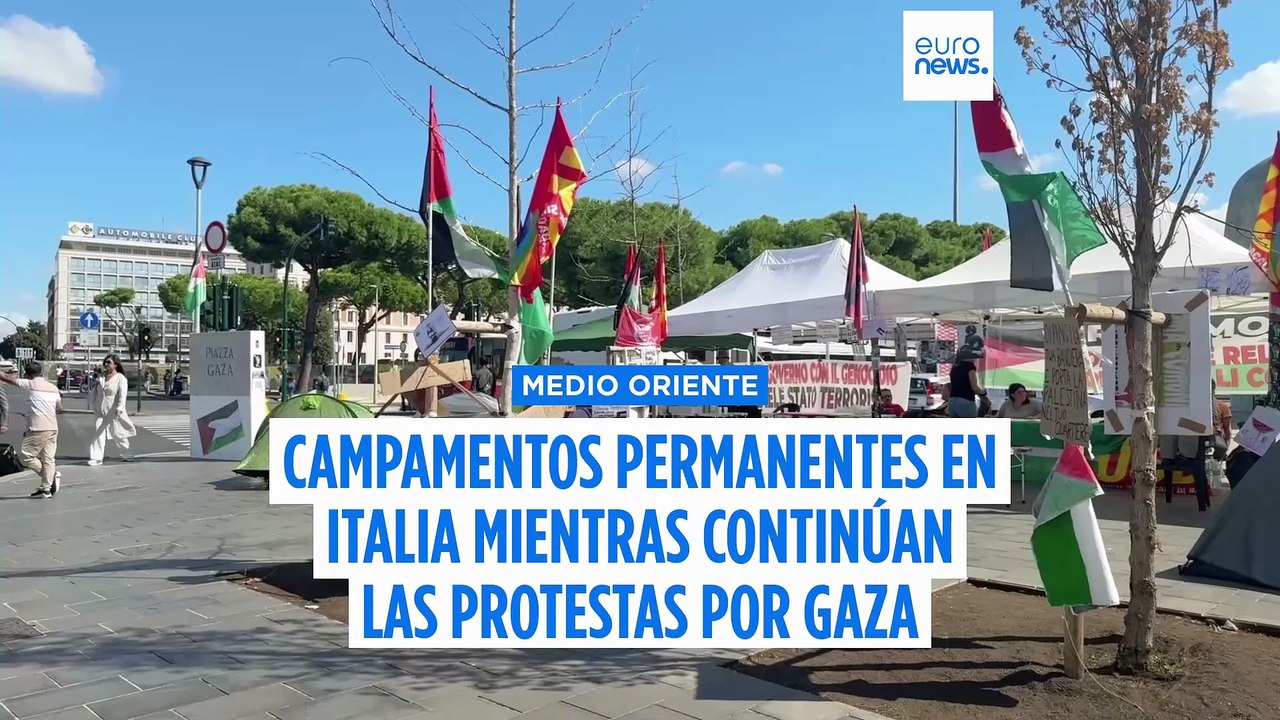 Italia se une por Gaza: se celebran concentraciones o acampadas en 100 plazas del país