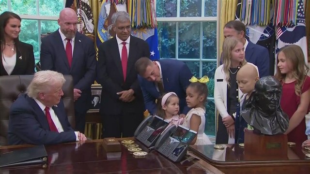 Brave 9-Year-Old Cancer Survivor Melts Hearts in Oval Office with Trump