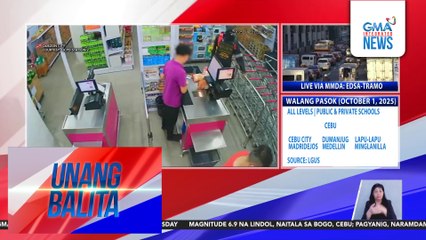 4 na sangkot sa "holdup me" modus sa isang grocery store, arestado | Unang Balita