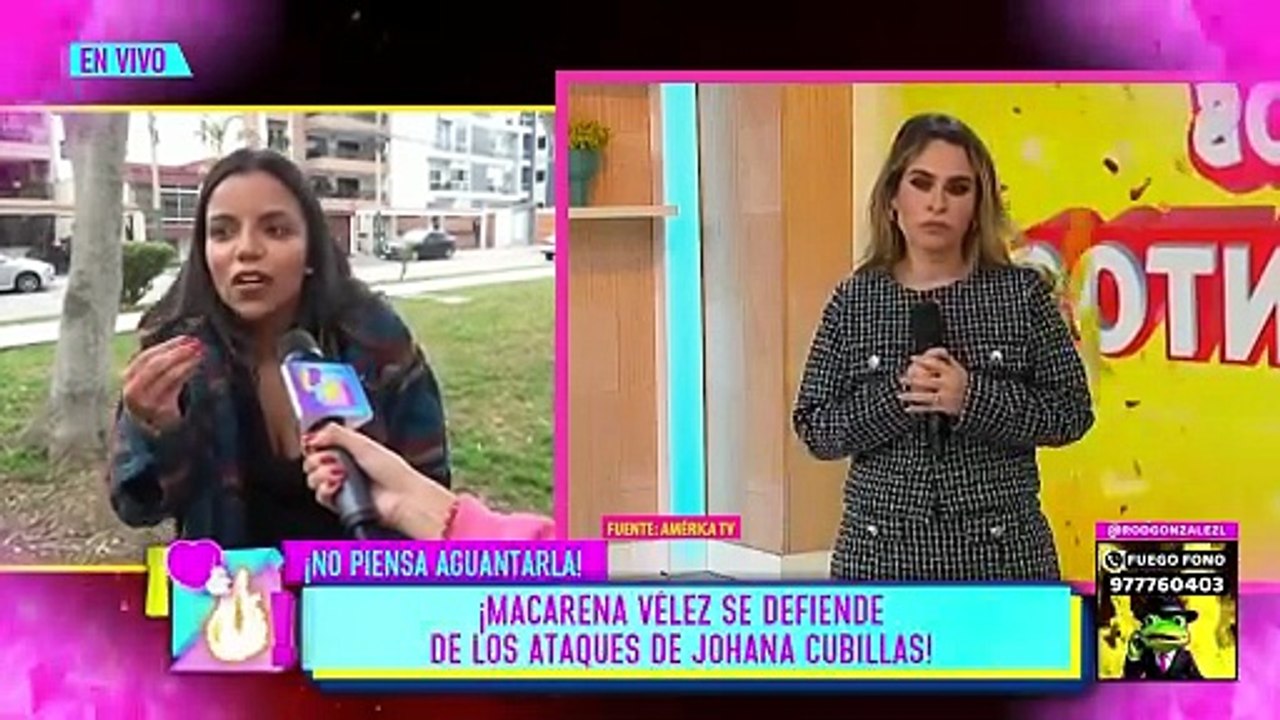 MACARENA VÉLEZ SE DEFIENDE DE LOS ATAQUES DE JOHANA CUBILLAS | Willax