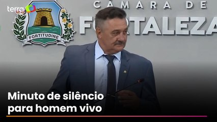 Vereadores de Fortaleza fazem minuto de silêncio por comerciante e descobrem que homem não morreu