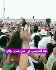 اضغطي لمشاهدة الفيديو.. دينا الشربيني تُشعِل حفل عمرو دياب برقصها بالمايوه في الساحل
