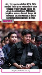 Tular tinggal seorang, kisah anak yatim piatu undang sayu, pilih jurusan ERT demi ibu ayah. 'Arwah pesan jaga solat'