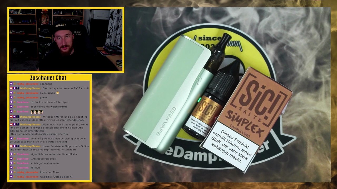 SiC! Salts Simplex Cappuccino Liquid Geschmackstest