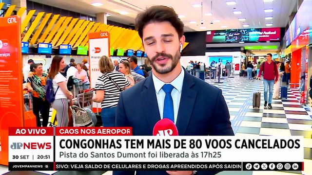Congonhas tem 80 voos cancelados por problema no Aeroporto Santos Dumont