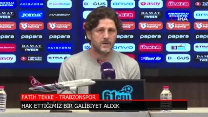 Fatih Tekke: Hak ettiğimiz bir galibiyet aldık