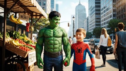 Unexpected Team-Up Hulk & Spider-Man & Ghost Rider defend city from Veinburn's  Veo 3 AI superhero