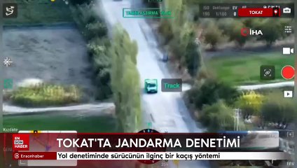 Tokat’ta jandarma denetiminde ilginç anlar