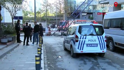Mecidiyeköy'de faciadan dönüldü: Rezidans inşaatında vinç düştü