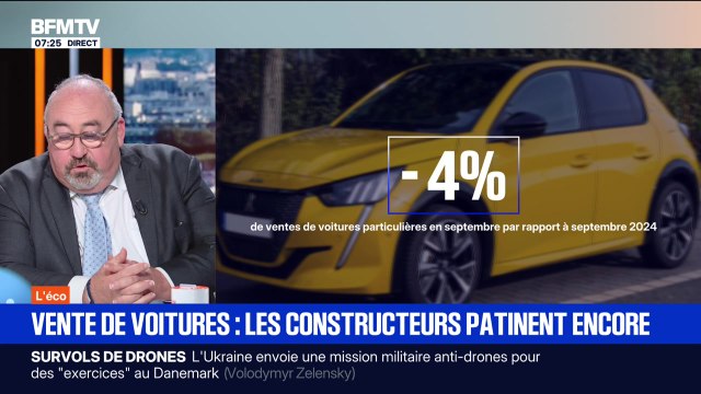 BFM éco : Vente de voitures, les constructeurs patinent encore - 01/10