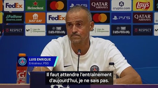 Luis Enrique : Il y a deux à trois joueurs qui peuvent jouer ou pas