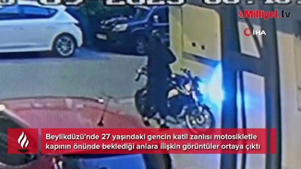 Beylikdüzü’ndeki cinayette şok görüntü! Pusu kuran katil böyle beklemiş