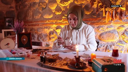 Yapraklara işlediği nakış hayatını değiştirdi